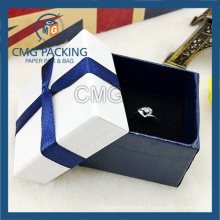 Sapphire Printing Ring Packing Box with Silk Ribbon (CMG-PJB-110)